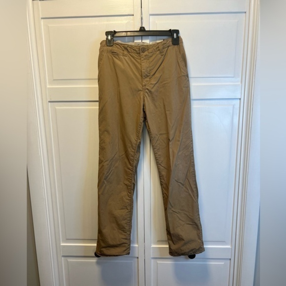 Gap Kids Flannel Lined Chino Pants Size Kids 14 Husky Color Tan